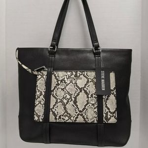 Steve Madden Black Tote with Attached Pouch NWT